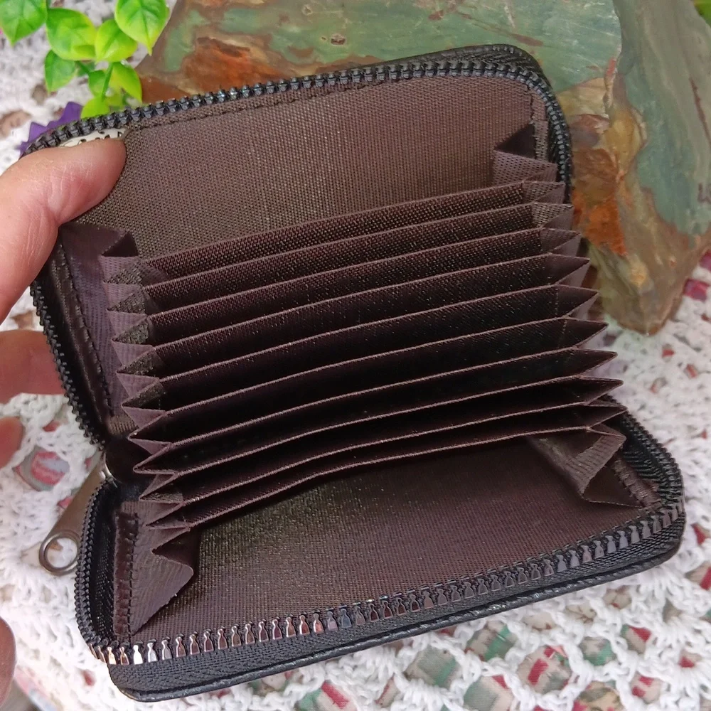 🆕VEGAN LEATHER GOTHIC SKULL WALLET WITH 12 CARD SLOTS:*GOTH *PUNK *STEAMPUNK